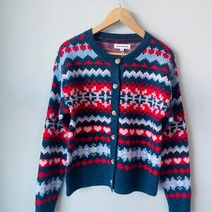 Lucky Brand Nordic Fair Isle Cardigan NWT